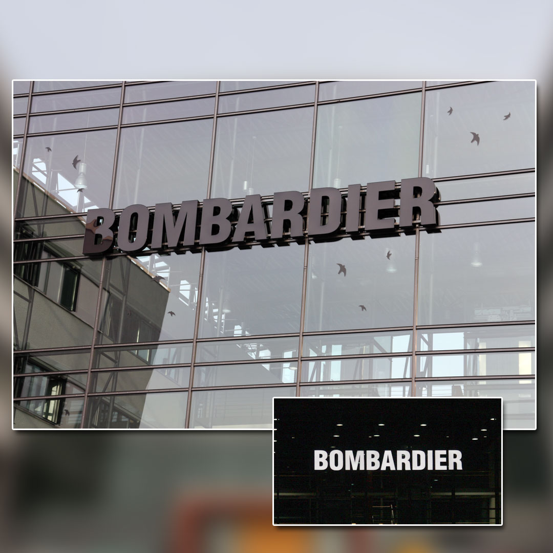 Bombardier Profilbuchstaben beleuchtet