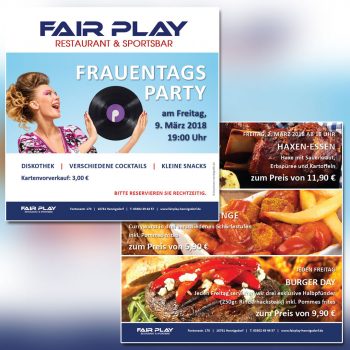 Fair Play Clubhaus Printkampagne Flyer