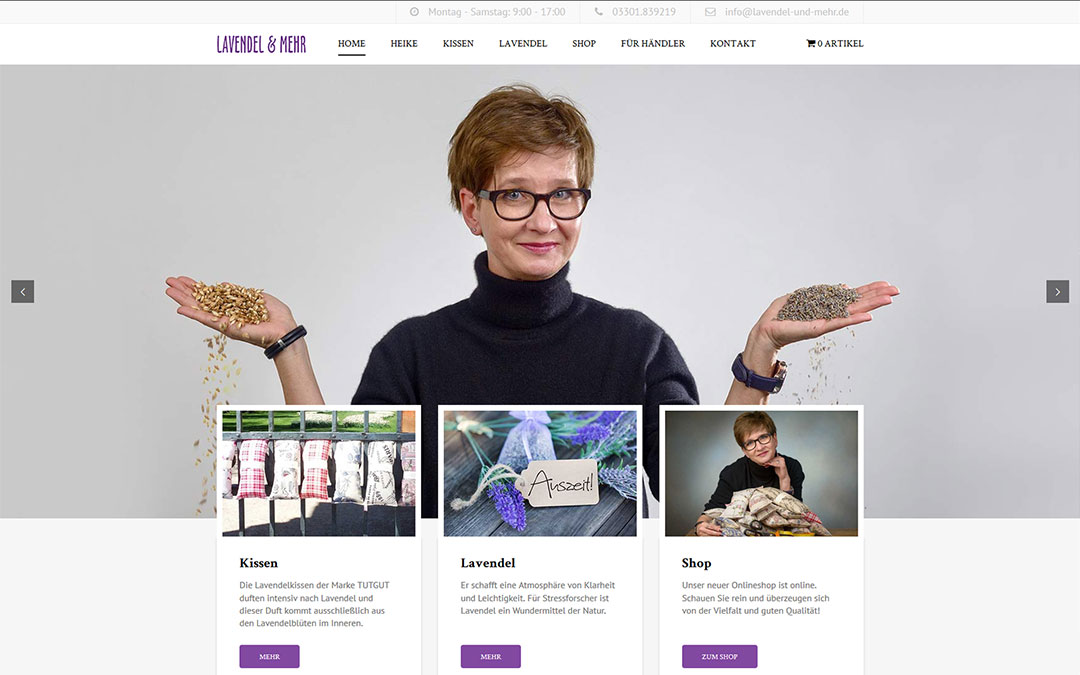 Lavendel und mehr Wendland Website