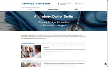 Andrology Center Berlin Website